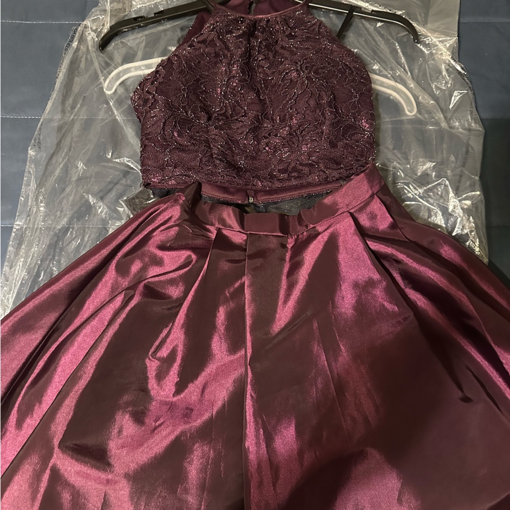 B. Darlin Purple Prom Dress Size 1/2